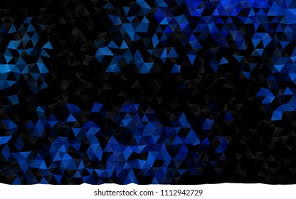 Dark BLUE vector low poly template. Colorful abstract illustration with gradient. A completely new design for your business.