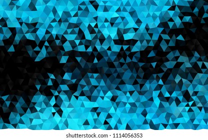 Dark BLUE vector low poly pattern. A vague abstract illustration with gradient. Brand new style for your business design.