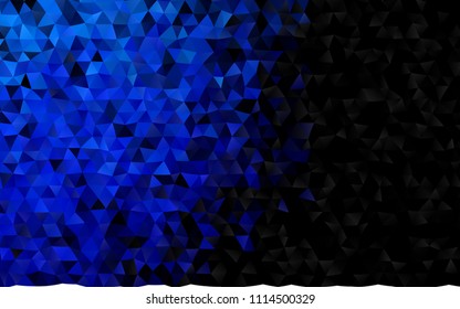 Dark BLUE vector low poly pattern. Shining colored illustration in a Brand new style. The elegant pattern can be used as part of a brand book.