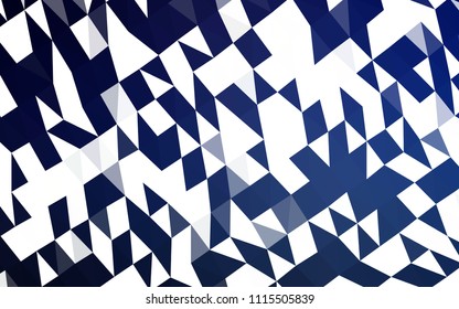 Dark BLUE vector low poly layout. Brand new colored illustration in blurry style with gradient. The polygonal design can be used for your web site.