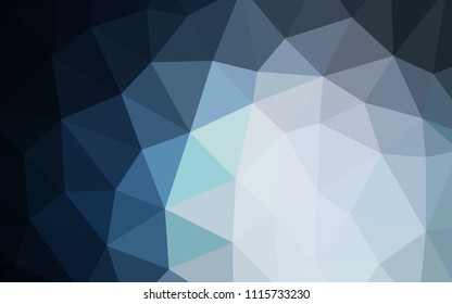Dark BLUE vector low poly texture. Elegant bright polygonal illustration with gradient. Brand new style for your business design.