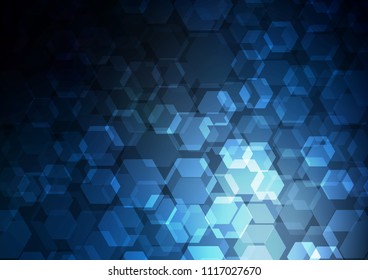 Dark BLUE vector low poly pattern. A vague abstract illustration with gradient. A new texture for your design.