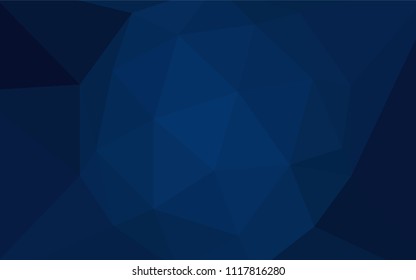 Dark BLUE vector low poly texture. Geometric illustration in Origami style with gradient.  Brand new design for your business.