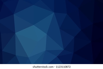 Dark BLUE vector low poly texture. Creative illustration in halftone style with triangles. Textured pattern for your backgrounds.