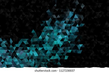 Dark BLUE vector low poly template. Brand new colored illustration in blurry style with gradient. The polygonal design can be used for your web site.