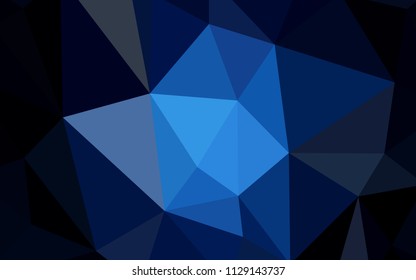 Dark BLUE vector low poly texture. Colorful illustration in abstract style with triangles. Brand new design for your business.