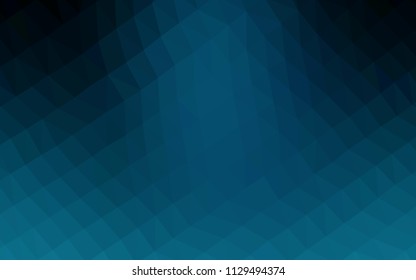 Dark BLUE vector low poly layout. Modern geometrical abstract illustration with gradient. The completely new template can be used for your brand book.