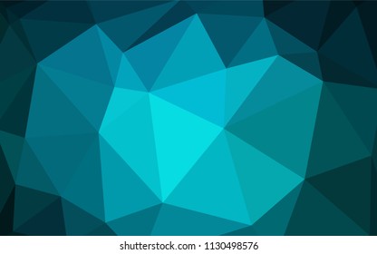 Dark BLUE vector low poly layout. Colorful illustration in abstract style with triangles. Template for cell phone's backgrounds.