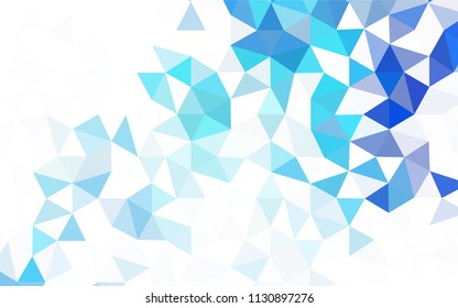 Dark BLUE vector low poly layout. A completely new color illustration in a polygonal style. Polygonal design for your web site.