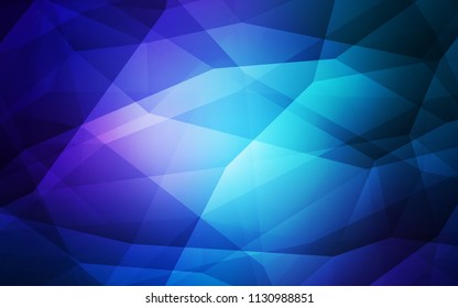 Dark BLUE vector low poly texture. Elegant bright polygonal illustration with gradient. Brand new design for your business.