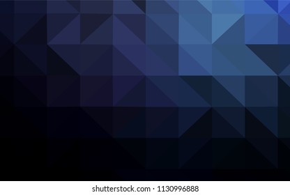 Dark BLUE vector low poly layout. Modern abstract illustration with triangles. New template for your brand book.