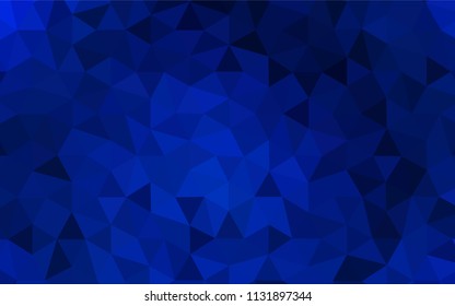 Dark BLUE vector low poly texture. Geometric illustration in Origami style with gradient.  Polygonal design for your web site.