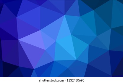 Dark BLUE vector low poly layout. Elegant bright polygonal illustration with gradient. A completely new design for your leaflet.