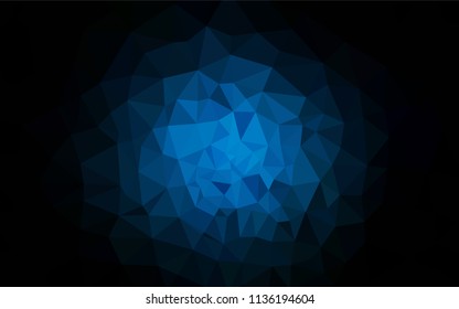 Dark BLUE vector low poly texture. Colorful illustration in polygonal style with gradient. Pattern for a brand book's backdrop.