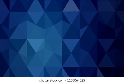 Dark BLUE vector low poly texture. Colorful illustration in polygonal style with gradient. Textured pattern for your backgrounds.