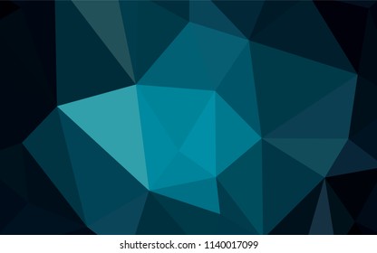 Dark BLUE vector low poly layout. Modern abstract illustration with triangles. Completely new template for your banner.