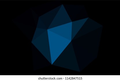 Dark BLUE vector low poly layout. Glitter abstract illustration with an elegant triangles. Polygonal design for your web site.