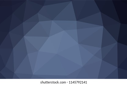 Dark BLUE vector low poly texture. Modern geometrical abstract illustration with gradient. Brand new design for your business.