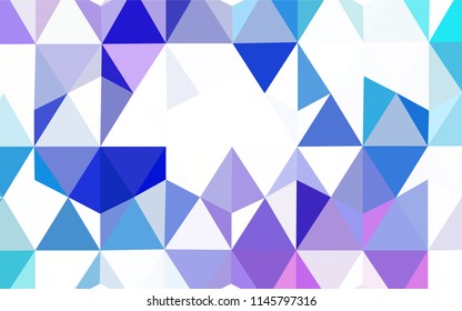 Dark BLUE vector low poly layout. Colorful illustration in abstract style with triangles. A completely new design for your leaflet.