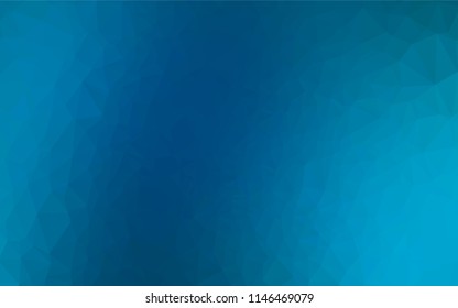 Dark BLUE vector low poly cover. A vague abstract illustration with gradient. The polygonal design can be used for your web site.