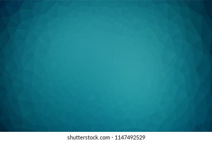 Dark BLUE vector low poly layout. Creative geometric illustration in Origami style with gradient. The completely new template can be used for your brand book.