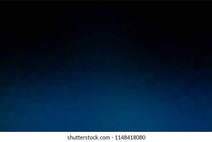 Dark BLUE vector low poly cover. Colorful abstract illustration with gradient. Brand new style for your business design.