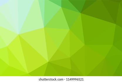 Dark BLUE vector low poly cover. Geometric illustration in Origami style with gradient.  New template for your brand book.
