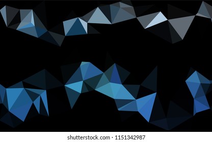 Dark BLUE vector low poly layout. A completely new color illustration in a vague style. The best triangular design for your business.