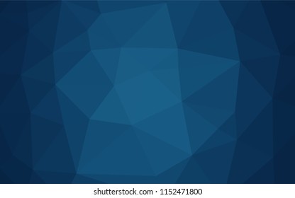 Dark BLUE vector low poly cover. Colorful abstract illustration with gradient. The completely new template can be used for your brand book.