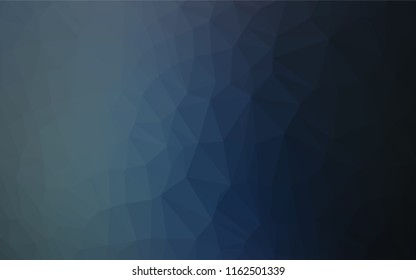 Dark BLUE vector low poly cover. A completely new color illustration in a vague style. A new texture for your design.