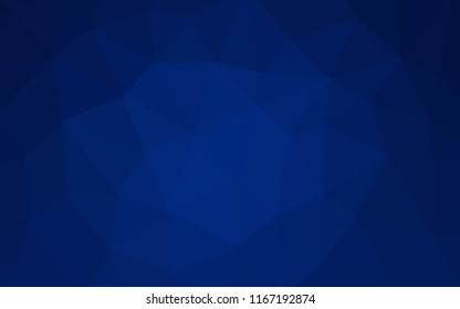 Dark BLUE vector low poly layout. Colorful illustration in polygonal style with gradient. Brand new style for your business design.