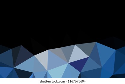 Dark BLUE vector low poly layout. Creative geometric illustration in Origami style with gradient. The elegant pattern can be used as part of a brand book.