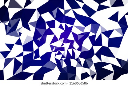 Dark BLUE vector low poly cover. Colorful illustration in abstract style with triangles. Pattern for a brand book's backdrop.