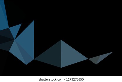 Dark BLUE vector low poly layout. Colorful illustration in abstract style with gradient. The template can be used as a background for cell phones.