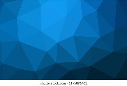 Dark BLUE vector low poly texture. Shining polygonal illustration, which consist of triangles. Completely new template for your banner.