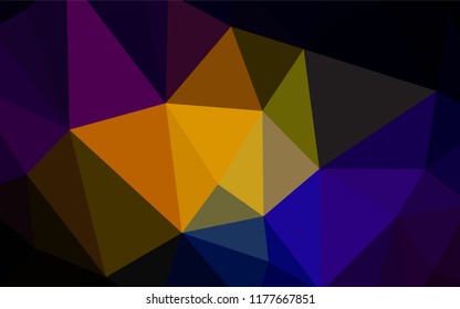 Dark BLUE vector low poly texture. Elegant bright polygonal illustration with gradient. Pattern for a brand book's backdrop.