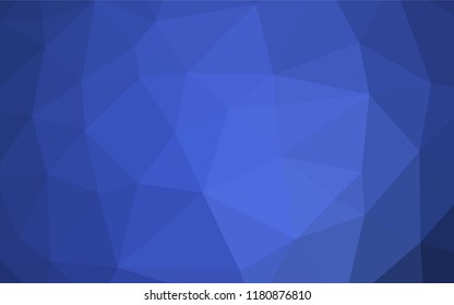 Dark BLUE vector low poly cover. A completely new color illustration in a vague style. The elegant pattern can be used as part of a brand book.