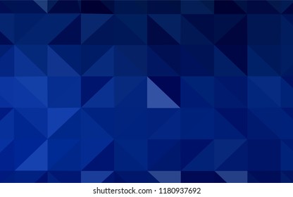 Dark BLUE vector low poly texture. Creative geometric illustration in Origami style with gradient. Template for cell phone's backgrounds.