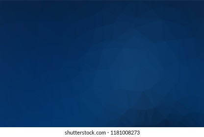Dark BLUE vector low poly layout. Shining illustration, which consist of triangles. A new texture for your design.