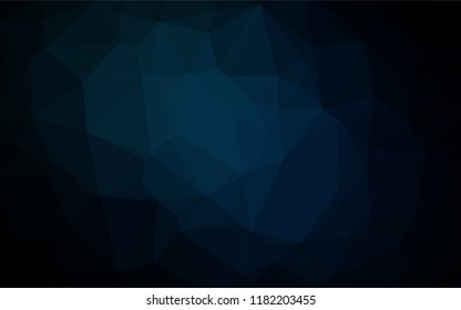 Dark BLUE vector low poly layout. Modern geometrical abstract illustration with gradient. A completely new design for your business.