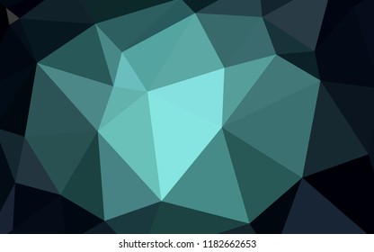 Dark BLUE vector low poly texture. Modern abstract illustration with triangles. Completely new template for your banner.