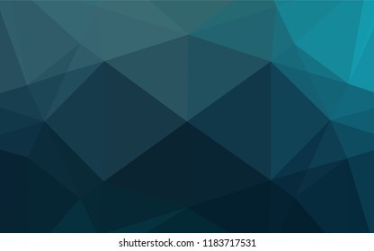 Dark BLUE vector low poly cover. An elegant bright illustration with gradient. The polygonal design can be used for your web site.