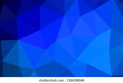 Dark BLUE vector low poly layout. Modern abstract illustration with triangles. Template for cell phone's backgrounds.