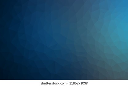 Dark BLUE vector low poly cover. A completely new color illustration in a polygonal style. Template for cell phone's backgrounds.