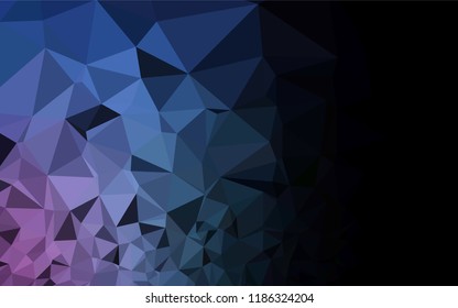 Dark BLUE vector low poly cover. Colorful illustration in abstract style with gradient. Brand new style for your business design.