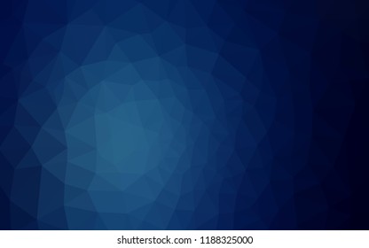 Dark BLUE vector low poly cover. Modern abstract illustration with triangles. Pattern for a brand book's backdrop.