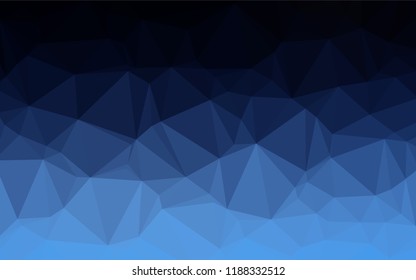 Dark BLUE vector low poly layout. Modern geometrical abstract illustration with gradient. The textured pattern can be used for background.