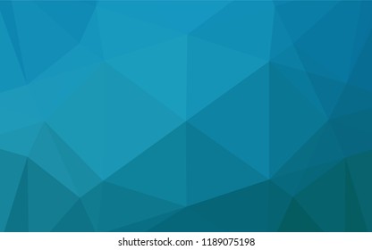 Dark BLUE vector low poly cover. Colorful abstract illustration with gradient. A new texture for your design.