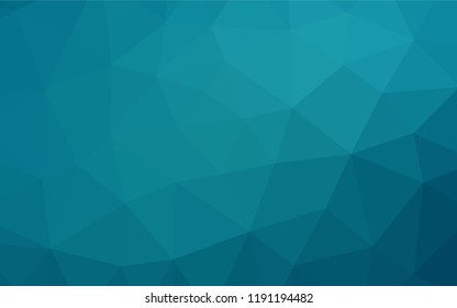 Dark BLUE vector low poly cover. Shining illustration, which consist of triangles. The elegant pattern can be used as part of a brand book.
