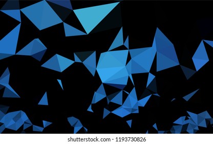 Dark BLUE vector low poly texture. A vague abstract illustration with gradient. The completely new template can be used for your brand book.